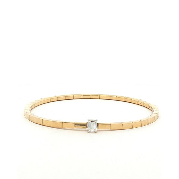 18KY .30CTW D/VVS2 EMERALD CUT PARIS STRETCH BRACELET *GIA* Meigs Jewelry Tahlequah, OK