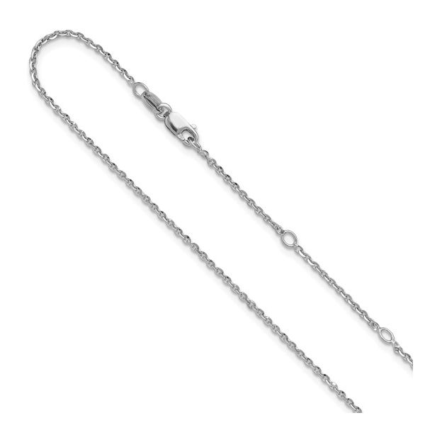 SS 1.45MM RH-PLATE POL/DIA CUT ADJUSTABLE CHAIN - LESLIES Meigs Jewelry Tahlequah, OK