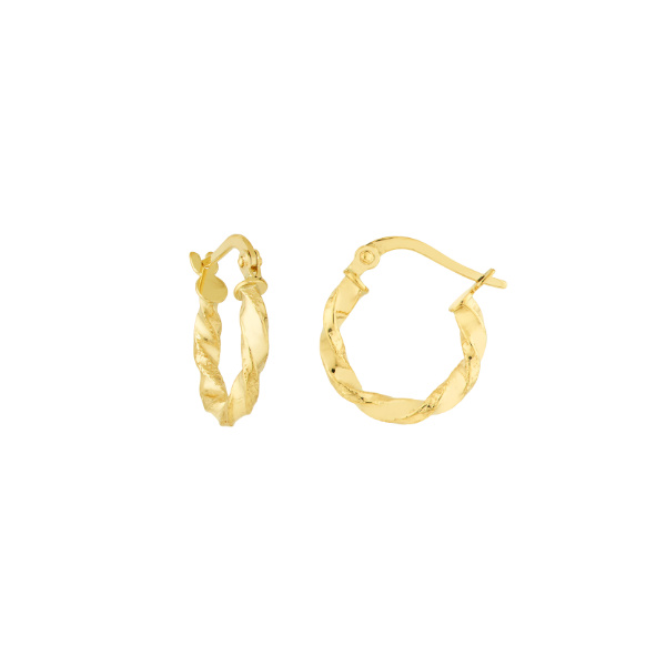 10KY BABY TWISTED MINI HOOP EARRINGS Meigs Jewelry Tahlequah, OK