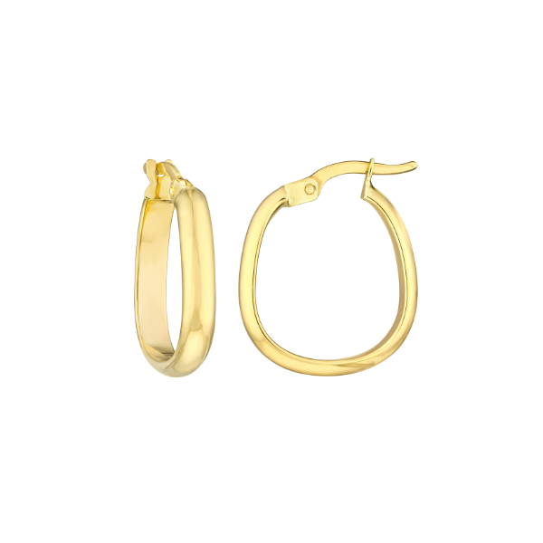 10KY 13.70MM OFF ROUND POLISHED HOOP EARRINGS Meigs Jewelry Tahlequah, OK