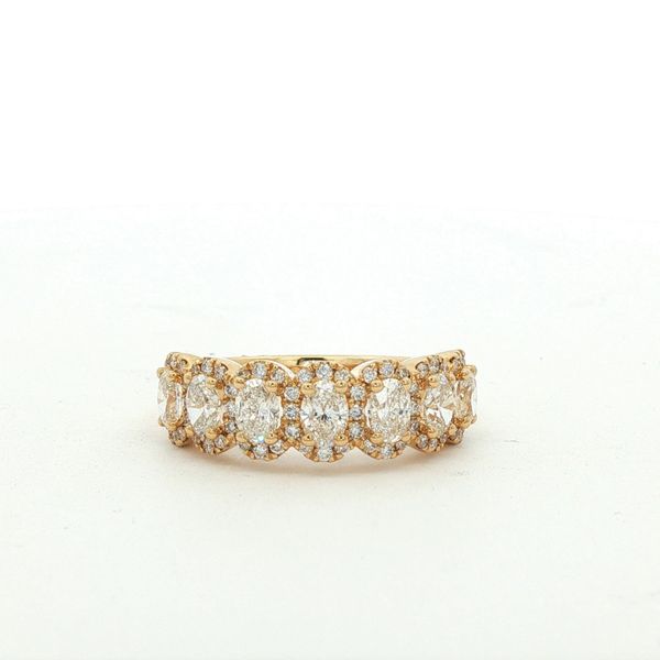 18KY 1.56CTW OVAL PAVE HALO RING SZ6.5 Meigs Jewelry Tahlequah, OK