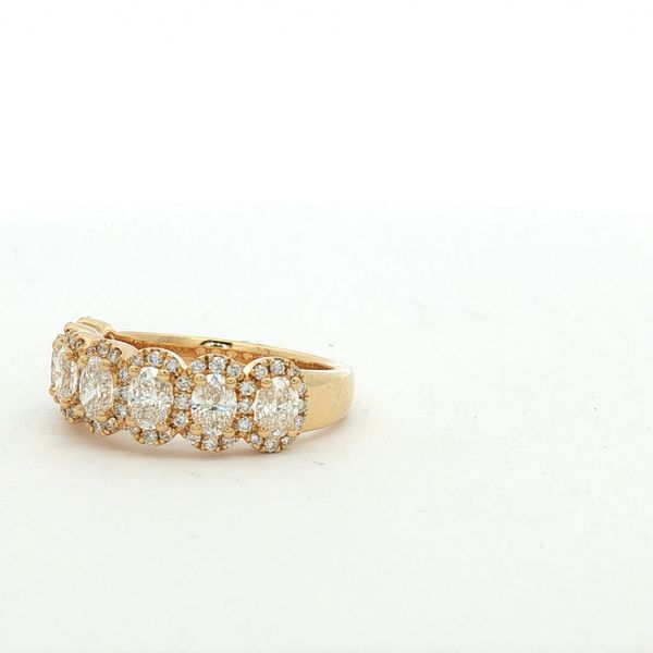 18KY 1.56CTW OVAL PAVE HALO RING SZ6.5 Image 2 Meigs Jewelry Tahlequah, OK