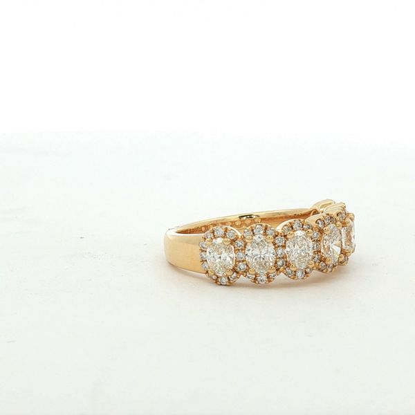 18KY 1.56CTW OVAL PAVE HALO RING SZ6.5 Image 3 Meigs Jewelry Tahlequah, OK
