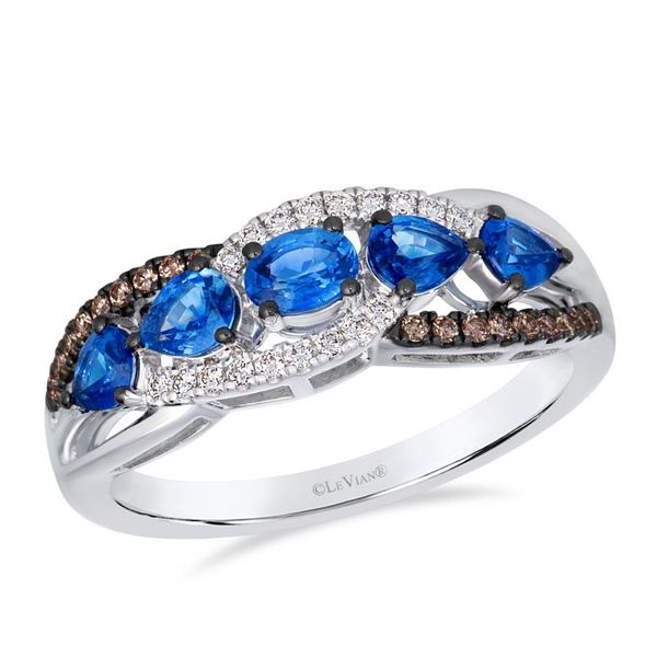 14KW .18DTW/.85CT BLUE SAPPHIRE RING SZ7 Meigs Jewelry Tahlequah, OK