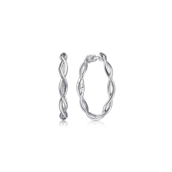 Sterling Silver 25mm Hoop Earrings Meigs Jewelry Tahlequah, OK