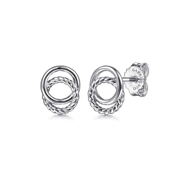 Sterling Silver Rope Stud Earrings Meigs Jewelry Tahlequah, OK