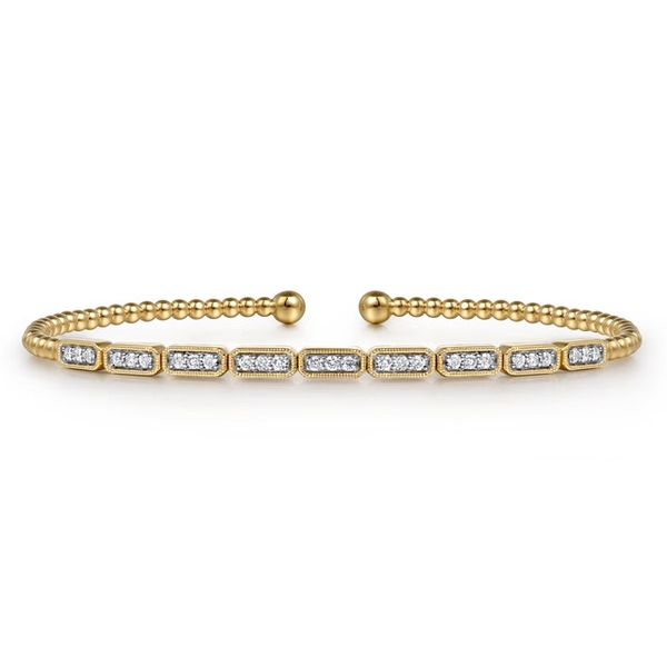 14KY 6" 9 Station Diamond Bujukan Bracelet Meigs Jewelry Tahlequah, OK