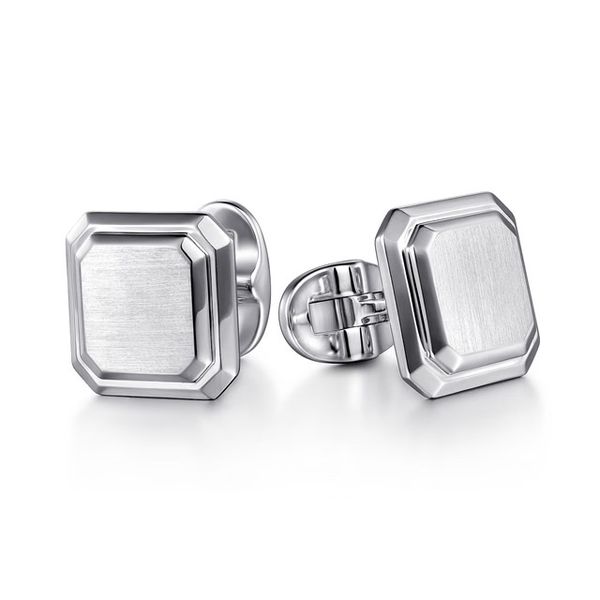 Sterling Silver Polished/Brushed Cufflinks Meigs Jewelry Tahlequah, OK