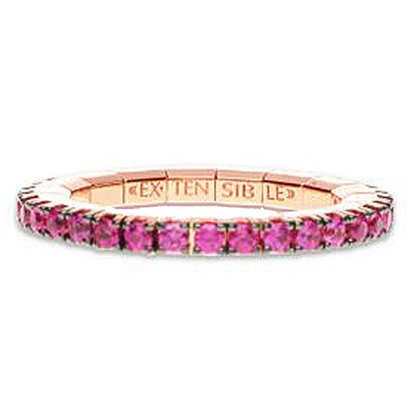 Rose Gold Ruby Eternity Stretch Band Meigs Jewelry Tahlequah, OK
