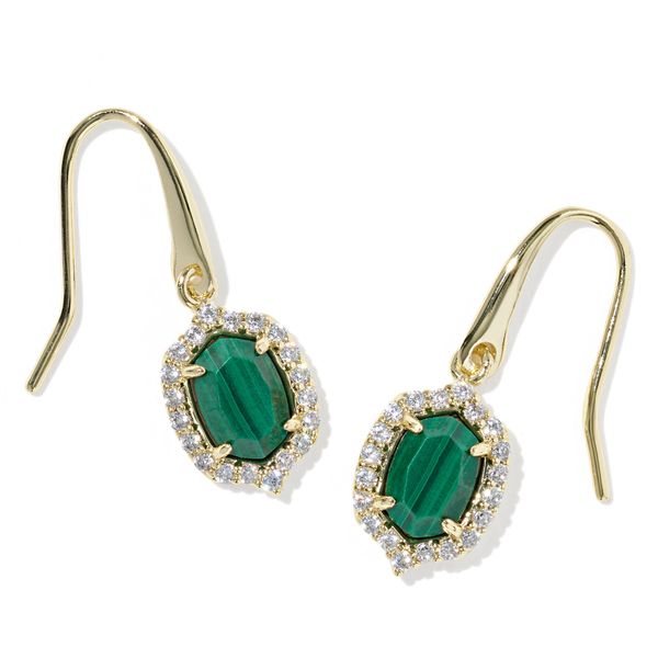 YGP DAPHNE CRSTL FRM GREEN MALACHITE DROP EARRINGS Meigs Jewelry Tahlequah, OK