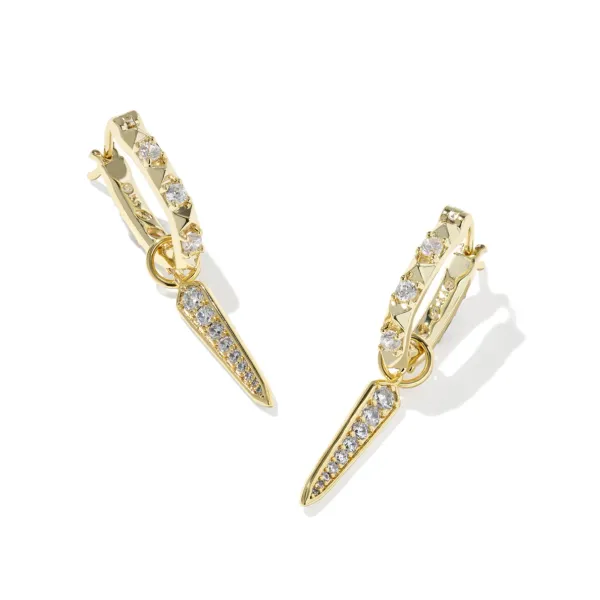 YGP FATE CHARM WHITE CZ HUGGIE EARRINGS Meigs Jewelry Tahlequah, OK