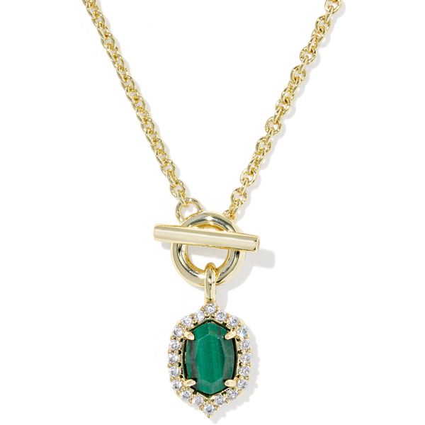 YGP DAPHNE CRSTL FRM GREEN MALACHITE TOGGLE NECKLACE Meigs Jewelry Tahlequah, OK