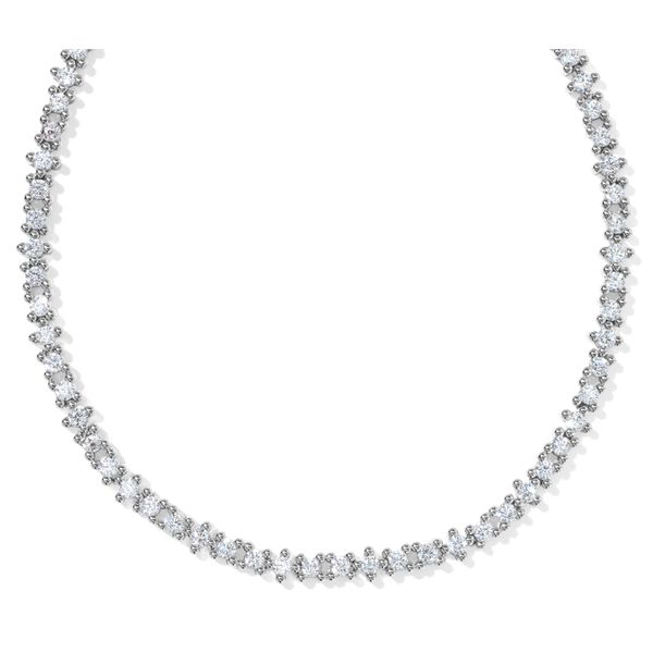 RHOD FATE WHITE CZ TENNIS NECKLACE Meigs Jewelry Tahlequah, OK