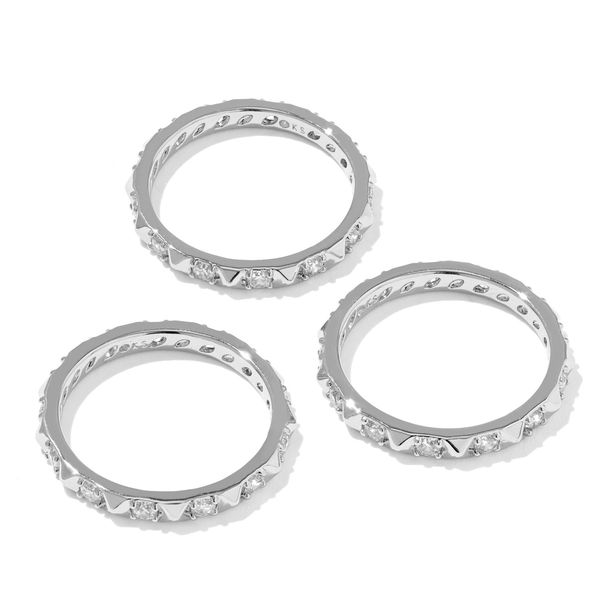 YGP FATE RING SET OF 3 RHOD WHITE CZ SZ7 Meigs Jewelry Tahlequah, OK