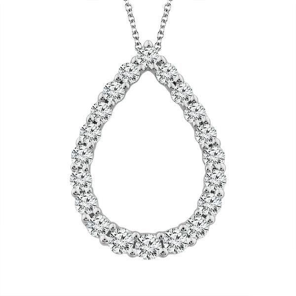 10KW .25CTW OP PEAR SHAPE NECKLACE W/BOX CHAIN Meigs Jewelry Tahlequah, OK