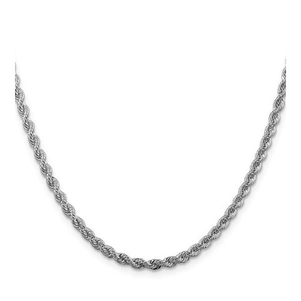 SS 3MM 20" RHOD PLAT SOL ROPE CHAIN Meigs Jewelry Tahlequah, OK
