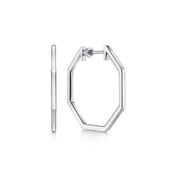Sterling Silver Geometric Classic Hoops Meigs Jewelry Tahlequah, OK