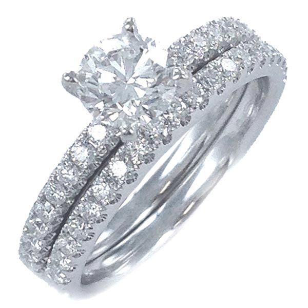 Oval Diamond Wedding Set Meigs Jewelry Tahlequah, OK