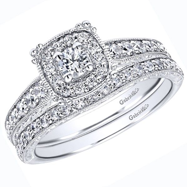 Princess Halo Diamond Wedding Set Meigs Jewelry Tahlequah, OK