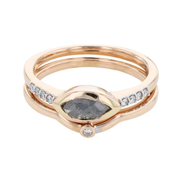 Salt & Pepper Marquise Diamond Ring Set Meigs Jewelry Tahlequah, OK