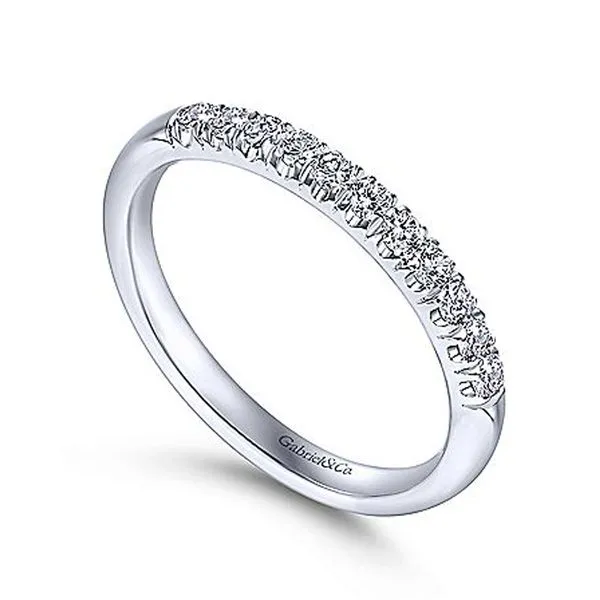 White Gold French Pave Diamond Band Image 3 Meigs Jewelry Tahlequah, OK