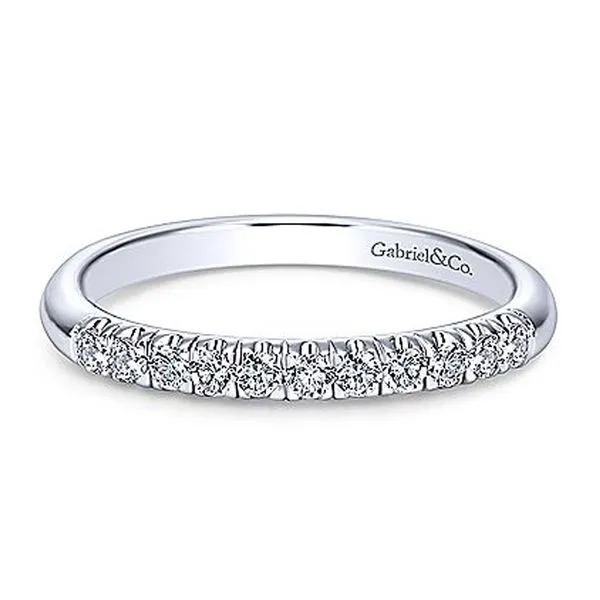 White Gold French Pave Diamond Band Meigs Jewelry Tahlequah, OK