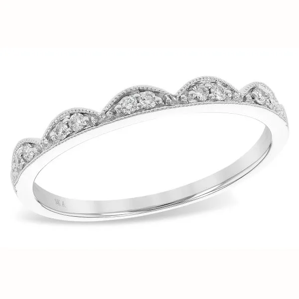 White Gold Diamond Scalloped Band Meigs Jewelry Tahlequah, OK