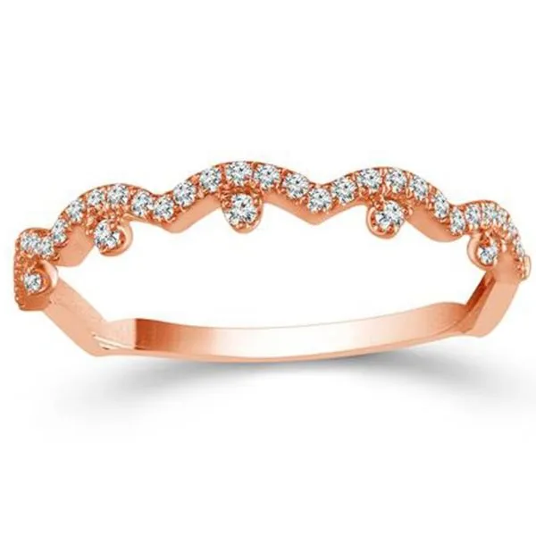 Rose Gold Diamond Band Image 2 Meigs Jewelry Tahlequah, OK