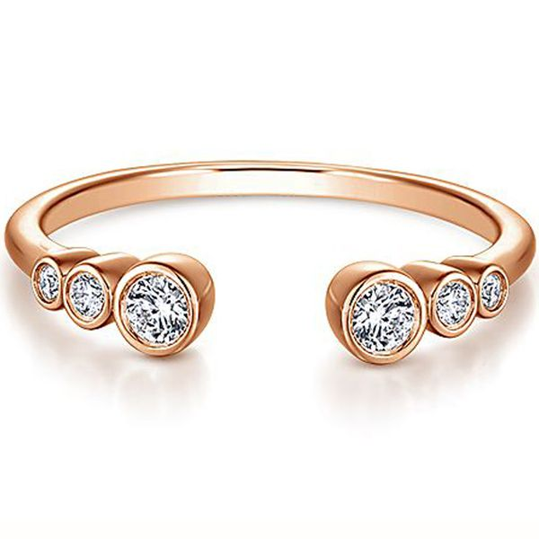 Gabriel & Co. Rose Gold Diamond Split Ring Meigs Jewelry Tahlequah, OK