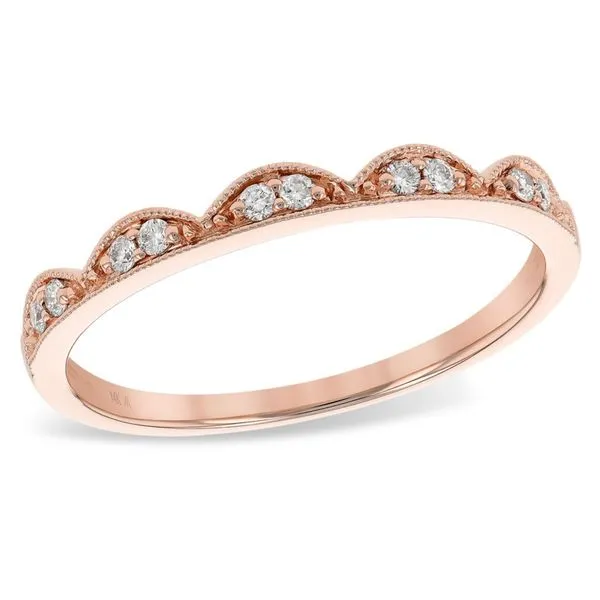 Rose Gold Diamond Scalloped Band Meigs Jewelry Tahlequah, OK