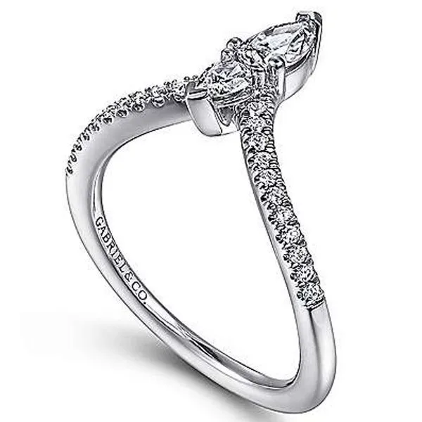 Gabriel & Co. Curved Diamond Band Image 2 Meigs Jewelry Tahlequah, OK