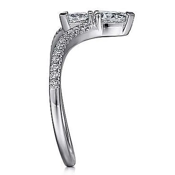 Gabriel & Co. Curved Diamond Band Image 3 Meigs Jewelry Tahlequah, OK
