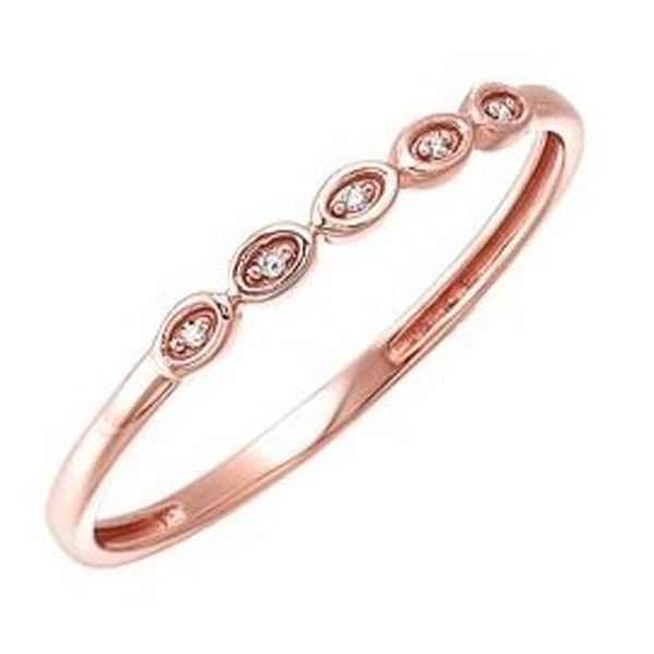 Rose Gold Diamond Stackable Band Meigs Jewelry Tahlequah, OK