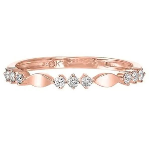 Rose Gold Diamond Stackable Band Meigs Jewelry Tahlequah, OK