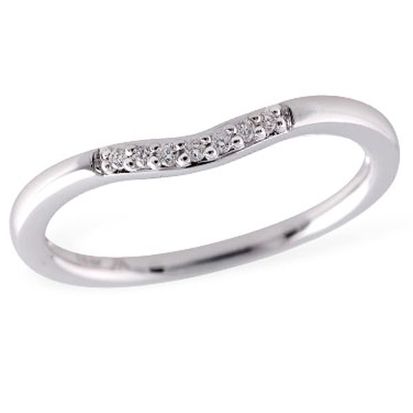 White Gold Curved Diamond Band Meigs Jewelry Tahlequah, OK
