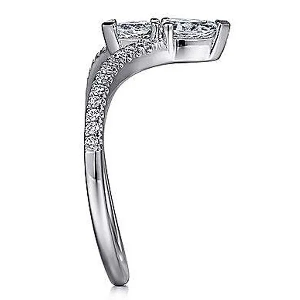 Gabriel & Co. Curved Diamond Band Image 3 Meigs Jewelry Tahlequah, OK