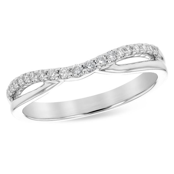 White Gold Curved Diamond Band Meigs Jewelry Tahlequah, OK