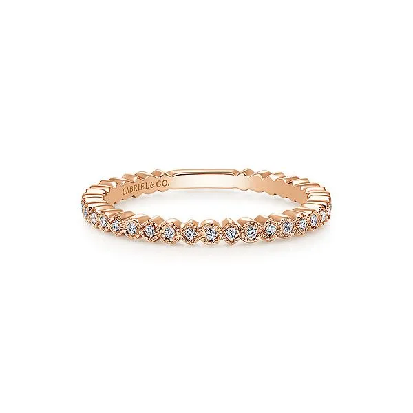 Gabriel & Co. Rose Gold Diamond Band Meigs Jewelry Tahlequah, OK