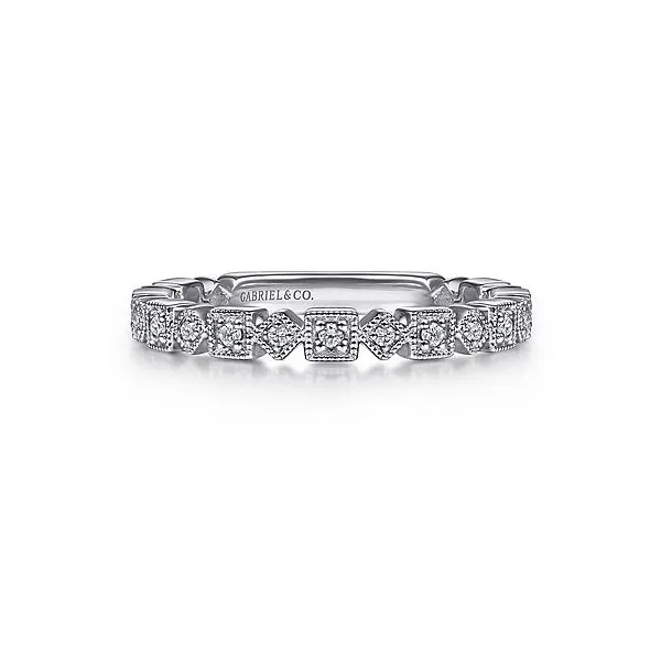 Gabriel & Co. White Gold Diamond Band Meigs Jewelry Tahlequah, OK
