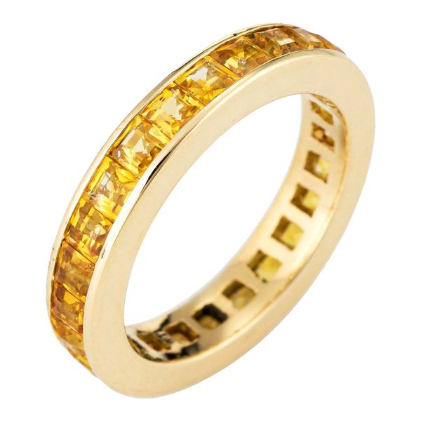 18KY Channel Yellow Sapphire Eternity Band Meigs Jewelry Tahlequah, OK