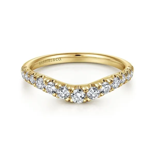 Gabriel & Co. Curved Diamond Band Meigs Jewelry Tahlequah, OK