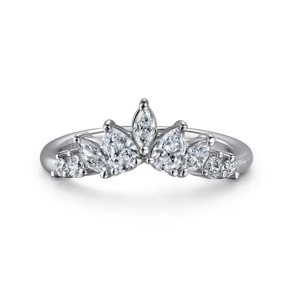Gabriel & Co. Pear, Round & Marquise Diamond Band Meigs Jewelry Tahlequah, OK