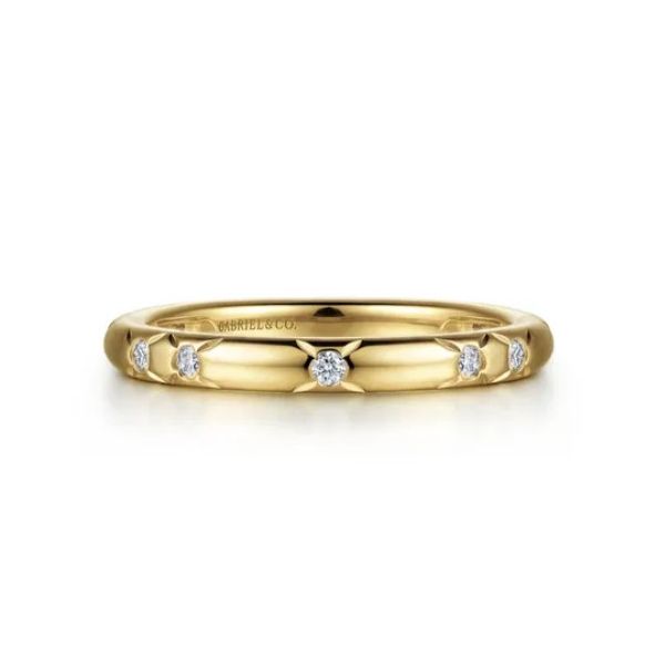 14K Yellow Gold Diamond Stackable Wedding Band Meigs Jewelry Tahlequah, OK