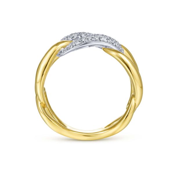 Two Tone Diamond Knot Fashion Ring Image 2 Meigs Jewelry Tahlequah, OK