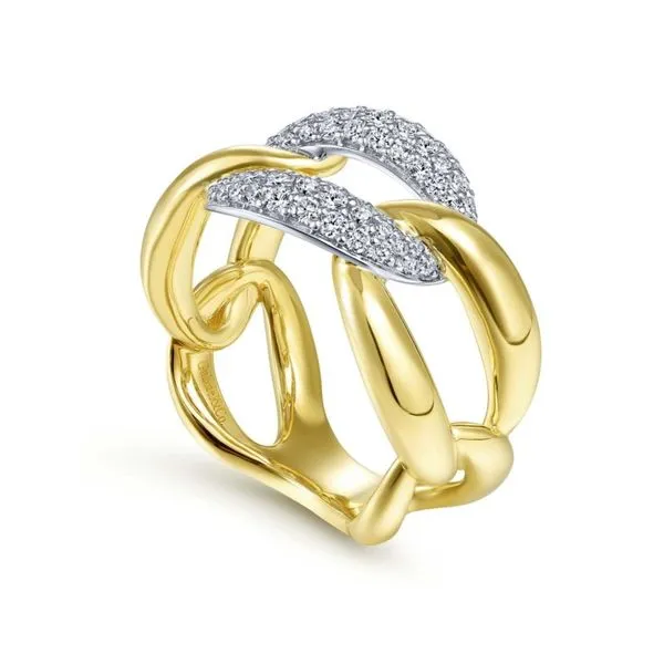 Two Tone Diamond Knot Fashion Ring Image 3 Meigs Jewelry Tahlequah, OK