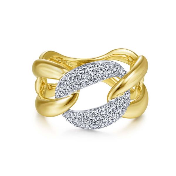 Two Tone Diamond Knot Fashion Ring Meigs Jewelry Tahlequah, OK
