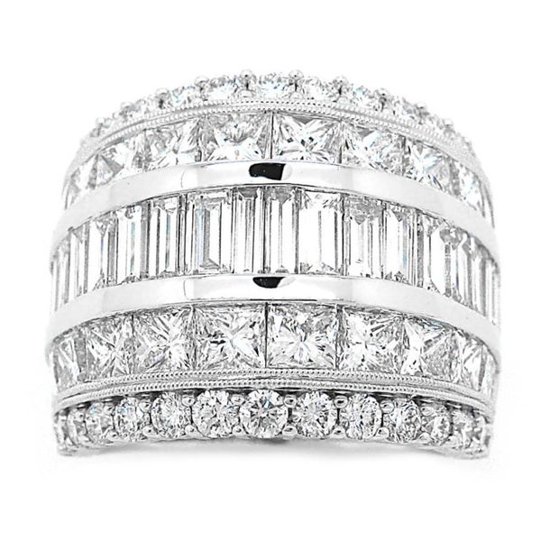 18KT White Gold 5 Row Diamond Ring Meigs Jewelry Tahlequah, OK
