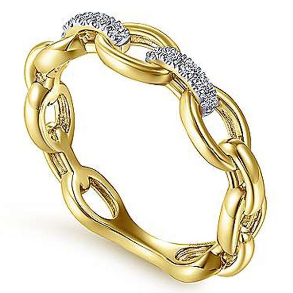 Gabriel & Co Diamond Link Fashion Ring Meigs Jewelry Tahlequah, OK