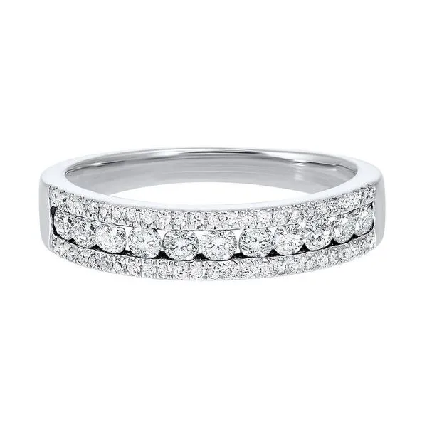 White Gold 3 Row Diamond Band Meigs Jewelry Tahlequah, OK