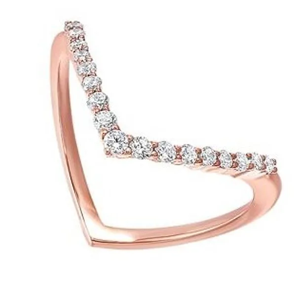 Rose Gold Diamond 'V' Ring Meigs Jewelry Tahlequah, OK